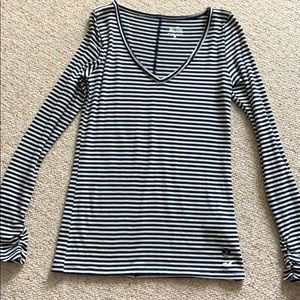 Blue and White striped hollister long sleeve